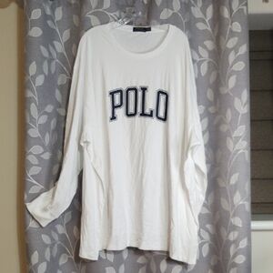 Ralph Lauren White Polo Long Sleeved Shirt size 4XB